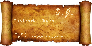 Dusinszky Judit névjegykártya