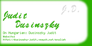 judit dusinszky business card